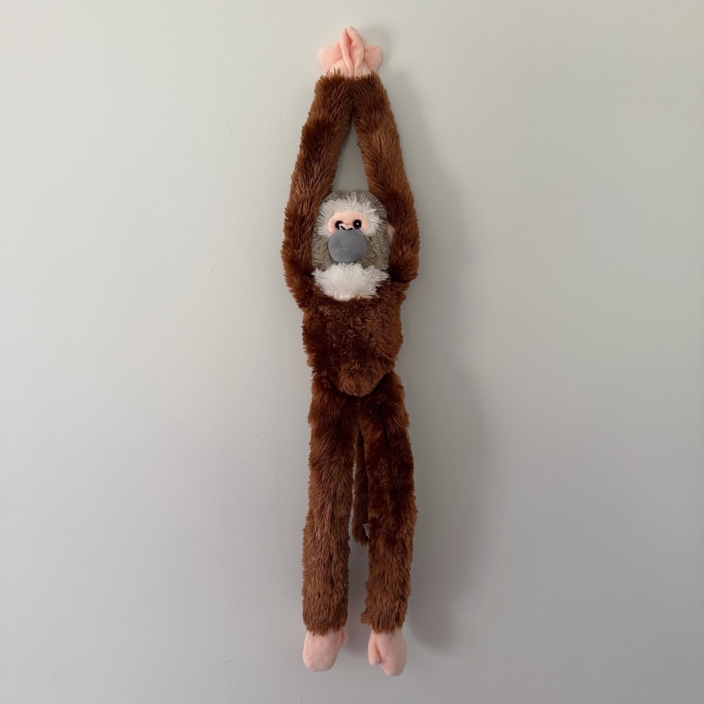 Wild Republic Hanging Monkey Plush Stuffed Animal‎ Snap Hands Toy